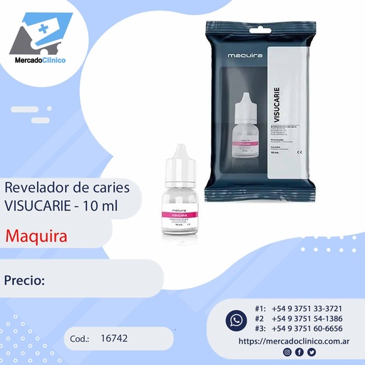 [16742] Detector / Revelador de caries -VISUCARIE - 10 ml -  MAQUIRA