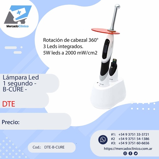[DTE-B-CURE] Lámpara Led 1 segundo - B-CURE - DTE 