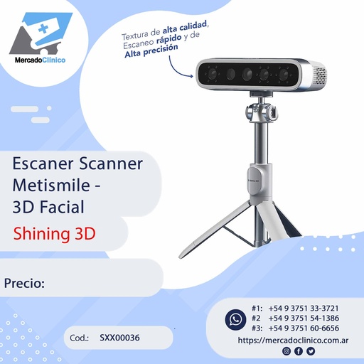 [SXX00036] Escaner / Scanner Metismile - 3D Facial - Shining 3D