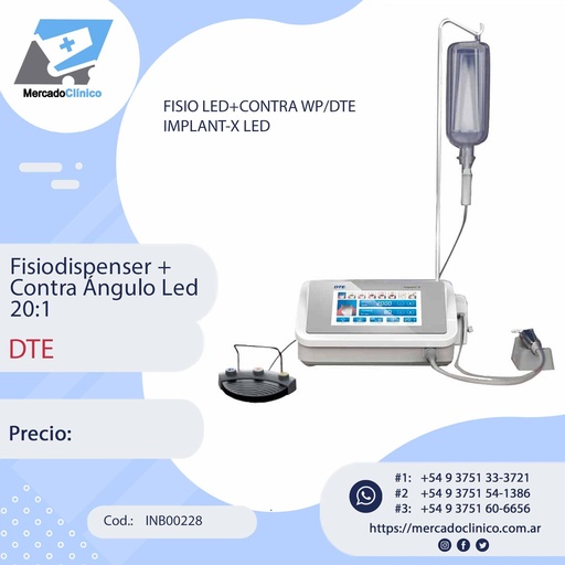 [INB00228] MOTOR - Fisiodispenser +  Contra Ángulo 20:1  Luz LED - DTE