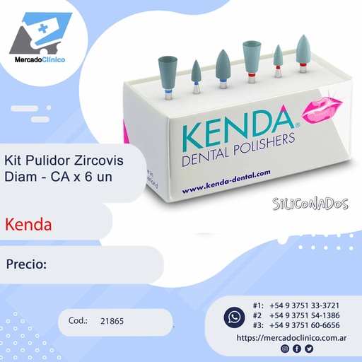[21865] Kit Pulidor Zircovis Diam x 6 unidades -  CA - Kenda