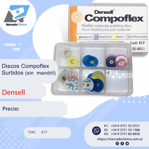 [617] Discos Compoflex 40 discos Surtidos + sin mandril - Densell