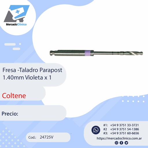 [24725V] Fresa - Taladro Parapost  1.40 Violeta x 1 - Coltene
