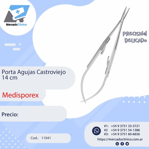 [11041] Porta Agujas Castroviejo 14 cm - Medisporex