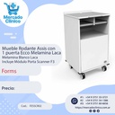 Mueble Rodante Assis Ecco -  1 cajón y 1 puerta de melamina Laca - Forms