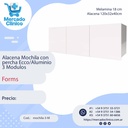 Alacena Mochila con  percha Ecco / Aluminio  3 Módulos