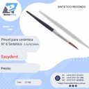 Pincel para cerámica N° 6 Sintético  3.5x16.5mm3.5x16.5mm - Easydent (copia)
