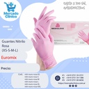 Guantes de Nitrilo (x100)  Rosa - Euromix