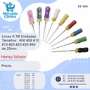 Limas K Endoflex X6 Unidades iguales - 1ra serie - Dif tamaños - 25 mm - Henry Schein