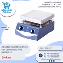 Agitador magnético de 3Lts  con calefacción. Mod.  BKN HS-17 - Biokan