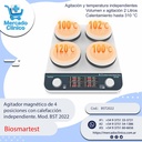 Agitador magnético de 4  posiciones con calefacción  independiente. Mod. BST 2022 - Biosmartest