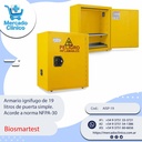 Armario ignífugo de 19  litros de puerta simple.  Acorde a norma NFPA-30 - Biosmartest