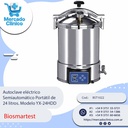 Autoclave eléctrico  Semiautomático Portátil de  24 litros. Modelo YX-24HDD - Biosmartest