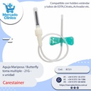 Aguja Mariposa / Butterfly  toma multiple - 21G - x unidad - Carestainer