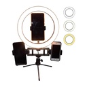 LED Anular Satellite A-MK10 con 3 Soportes + Tripode de 2.10 m