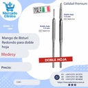 Mango de Bisturí  Redondo para doble  hoja - Medesy 