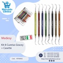 kit 8 Curetas de Gracey + Casette - Medesy