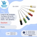 Limas K X6 Unidades 1ra Serie (15 al 40) - Acero - Dif. tamaños  - Dochem