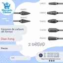 Fresones de Carburo de tungsteno - diferentes formas - x unidad - Diang Fong