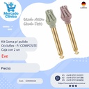 Kit Goma p/ pulido Occluflex PARA COMPOSITE- Caja con 2 un - Eve