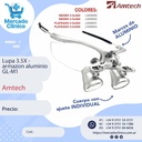 Lupa 3.5X armazon aluminio - GL-M1 - Amtech
