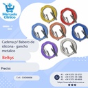 Cadena p/ Babero de  silicona con Clip  metálico - Belkys