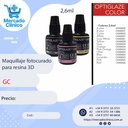 Maquillaje fotocurado Optiglaze Color para resina 3D / composite / bases acrilicas / dientes acrilicos - 2,6ml - GC