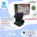 Caja / box para placas/  ortodoncia/ protesis - color negro - x 10 unidades - Indusbello