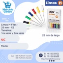 Limas H - 25 mm X6  Tamaños: 1ra serie y 2da serie - NIC