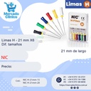 Limas H - 21 mm X6  Dif. tamaños - NIC