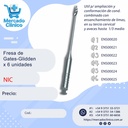 Fresa / ensanchadores de Gates Glidden - x 6 unidades - Deltajet NIC