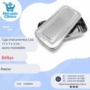 Caja instrumentos Lisa 17 x 7 x 3 cm  acero inoxidable - Belkys