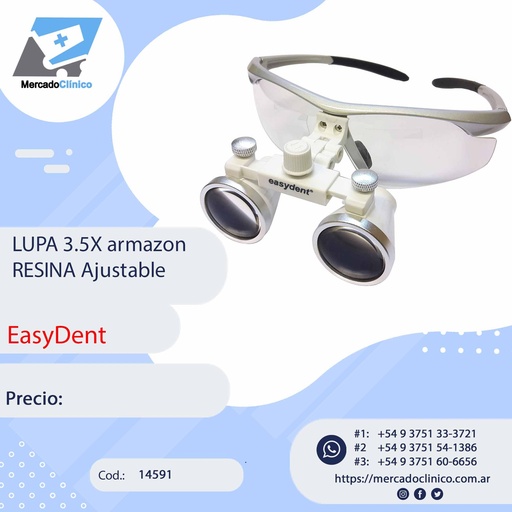 [14591] Lupa 3.5X armazon Resina Ajustable - easydent