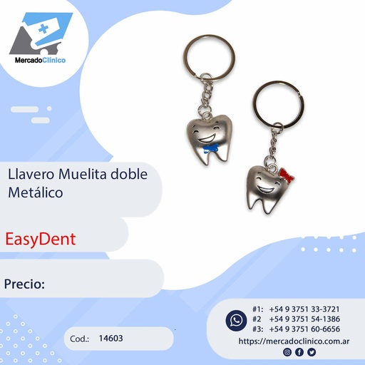 [14603] Llavero Muelita doble Metalico
