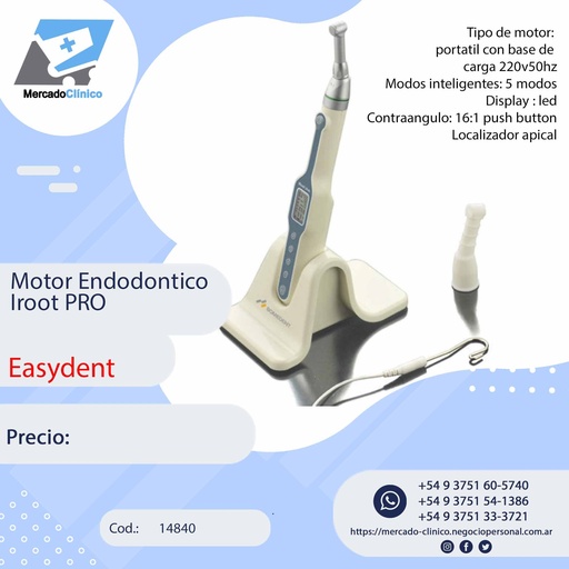 [14840] Motor Endodontico Iroot PRO - Localizador Apical - Easydent