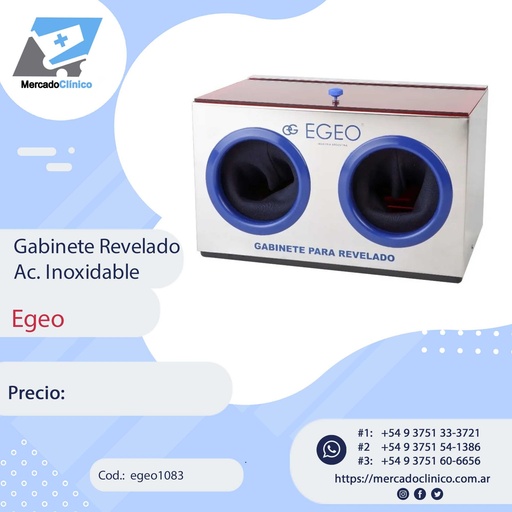 [14468] Gabinete de Revelado - Acero Inoxidable - Egeo