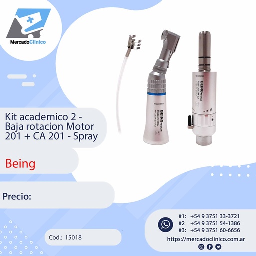 [15018] Kit academico 2 - Baja rotacion Motor 201 + CA 201 - Spray - BEING