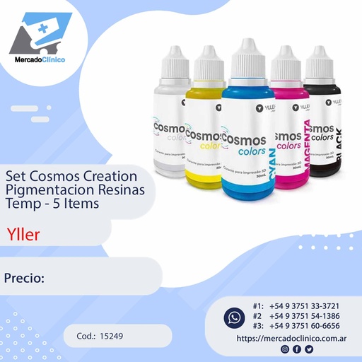 [15249] Set Cosmos Creation Pigmentacion Resinas Temp - 5 Items - YLLER
