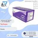 Sutura Nylon - 24 unidades - Esteriles - con Agujas - Technew