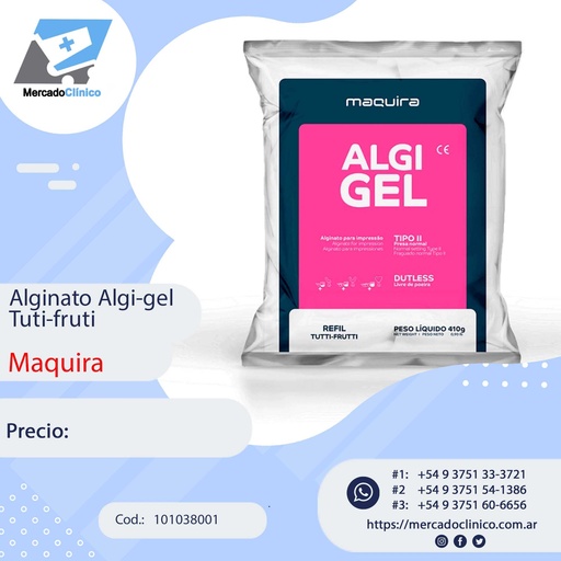 [7898561541826] Alginato ALGI-GEL - Maquira