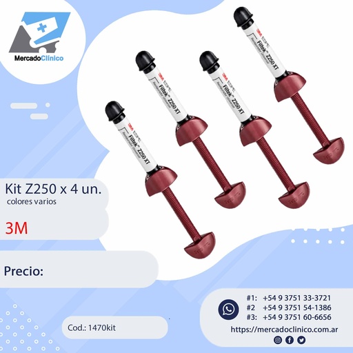 [14418] Kit 4 resinas composite Z250 - 3M