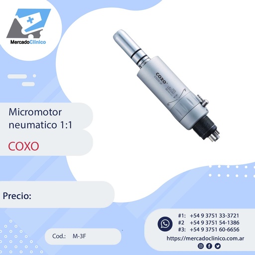[M-3F] Micromotor neumatico externo 1:1 - COXO