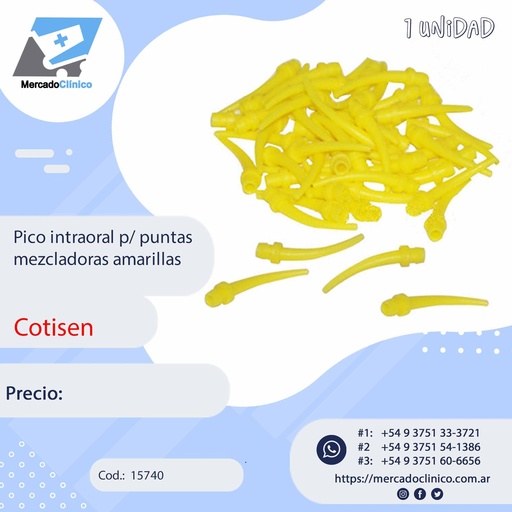 [15740] Pico intraoral p/ puntas mezcladoras amarillas - Cotisen