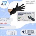 Guantes de nitrilo NEGRO (x100) - Euromix