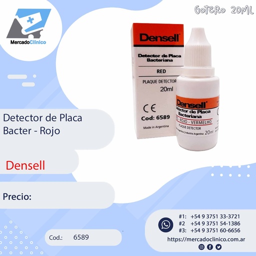 [6589] Detector de Placa Bacteriana - Rojo - Densell