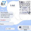 Placas Rígidas transparente redonda (ø120mm) x 5un 0.08" (2 mm) - Evoden